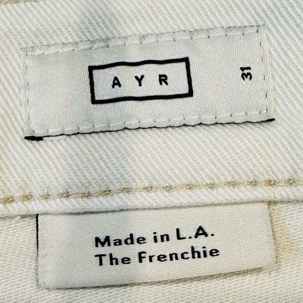 AYR Women's Straight Leg Jeans in Cream - Picture 9 of 11